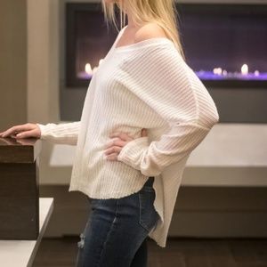 All The Comfort White Knit Sweater